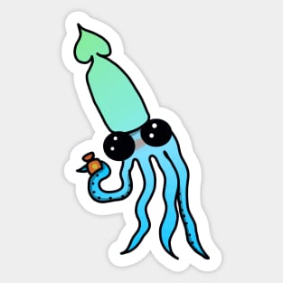 Sunscreen Squid Sticker